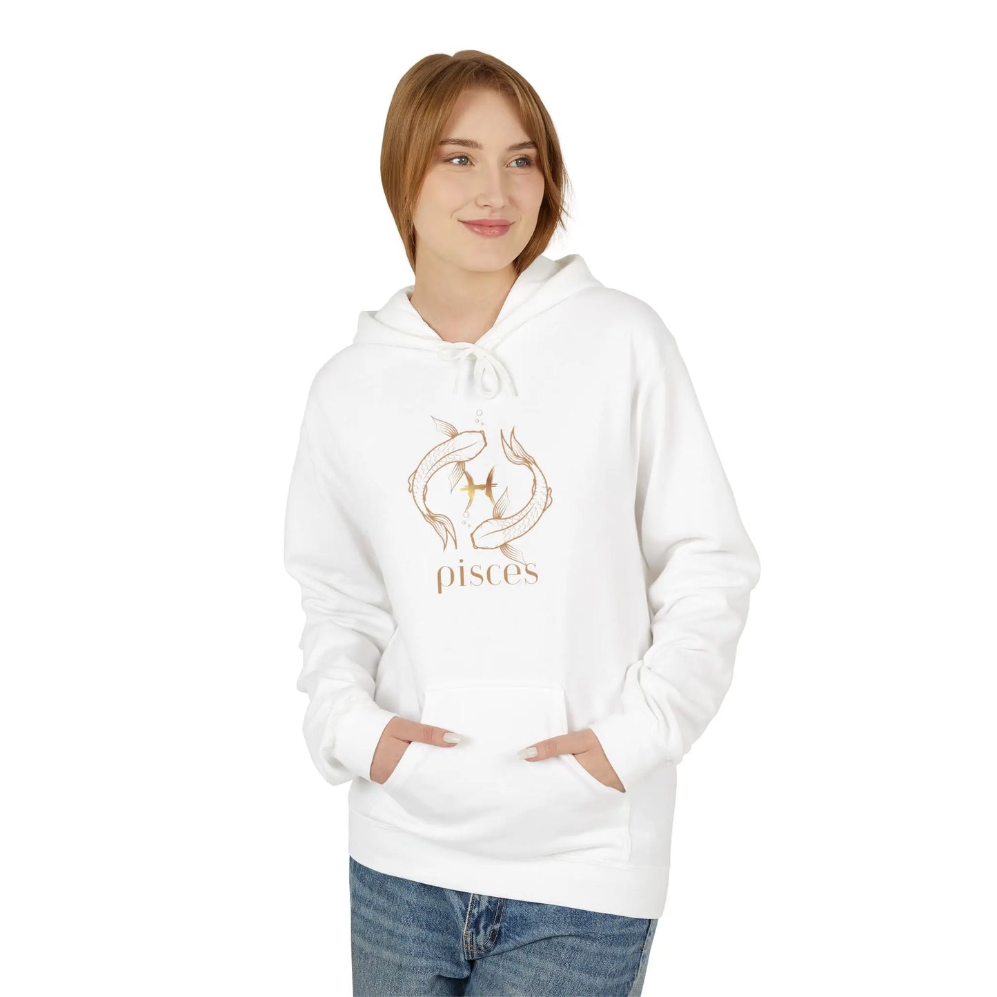 Intuitive by Nature — Rose Gold Zodiac Fish Sweatshirt Printify