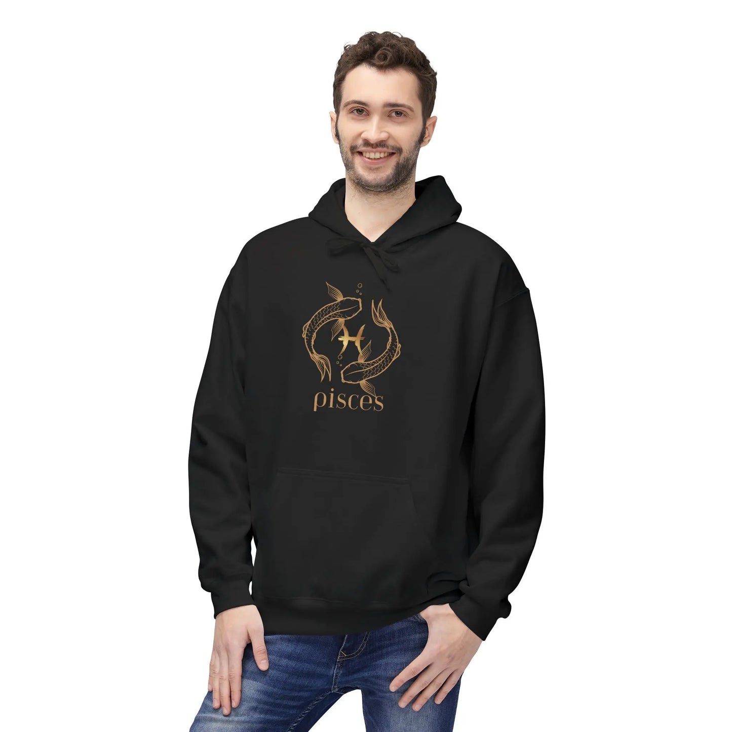 Intuitive by Nature — Rose Gold Zodiac Fish Sweatshirt Printify