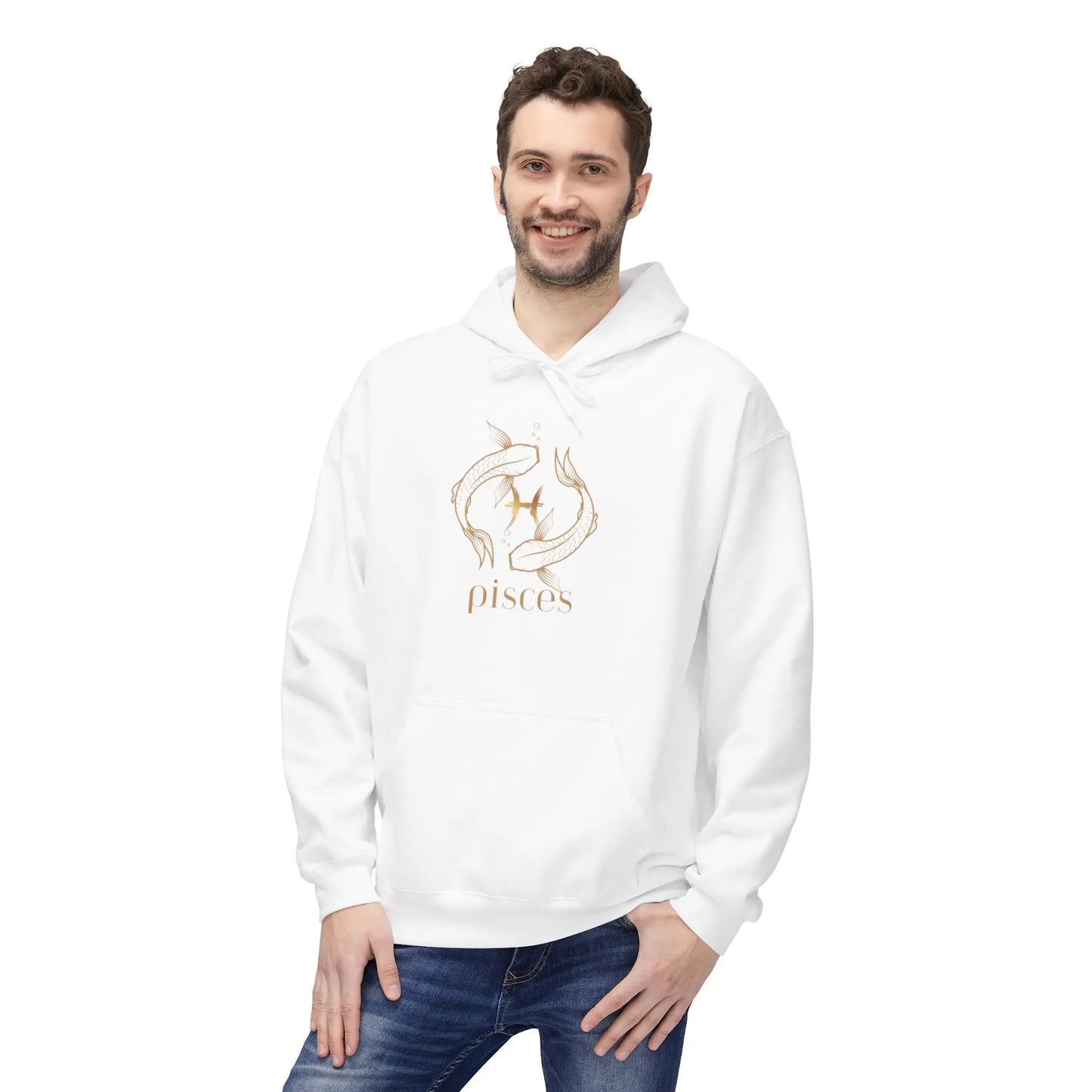 Intuitive by Nature — Rose Gold Zodiac Fish Sweatshirt Printify