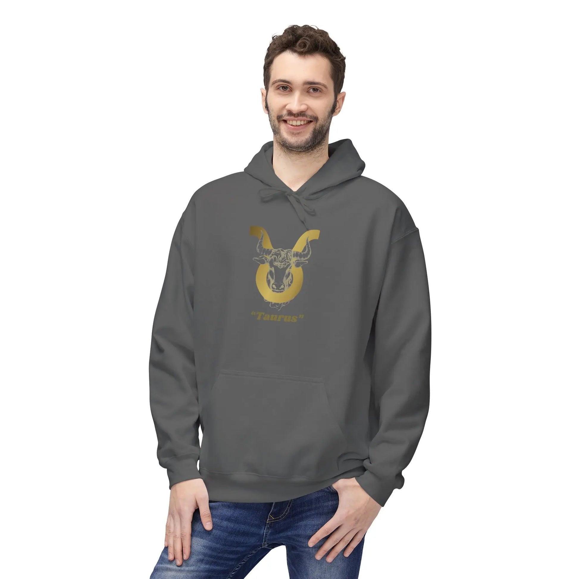 Taurus Season: Unbothered & Rooted— Gold Bull Astrology Pullover Printify