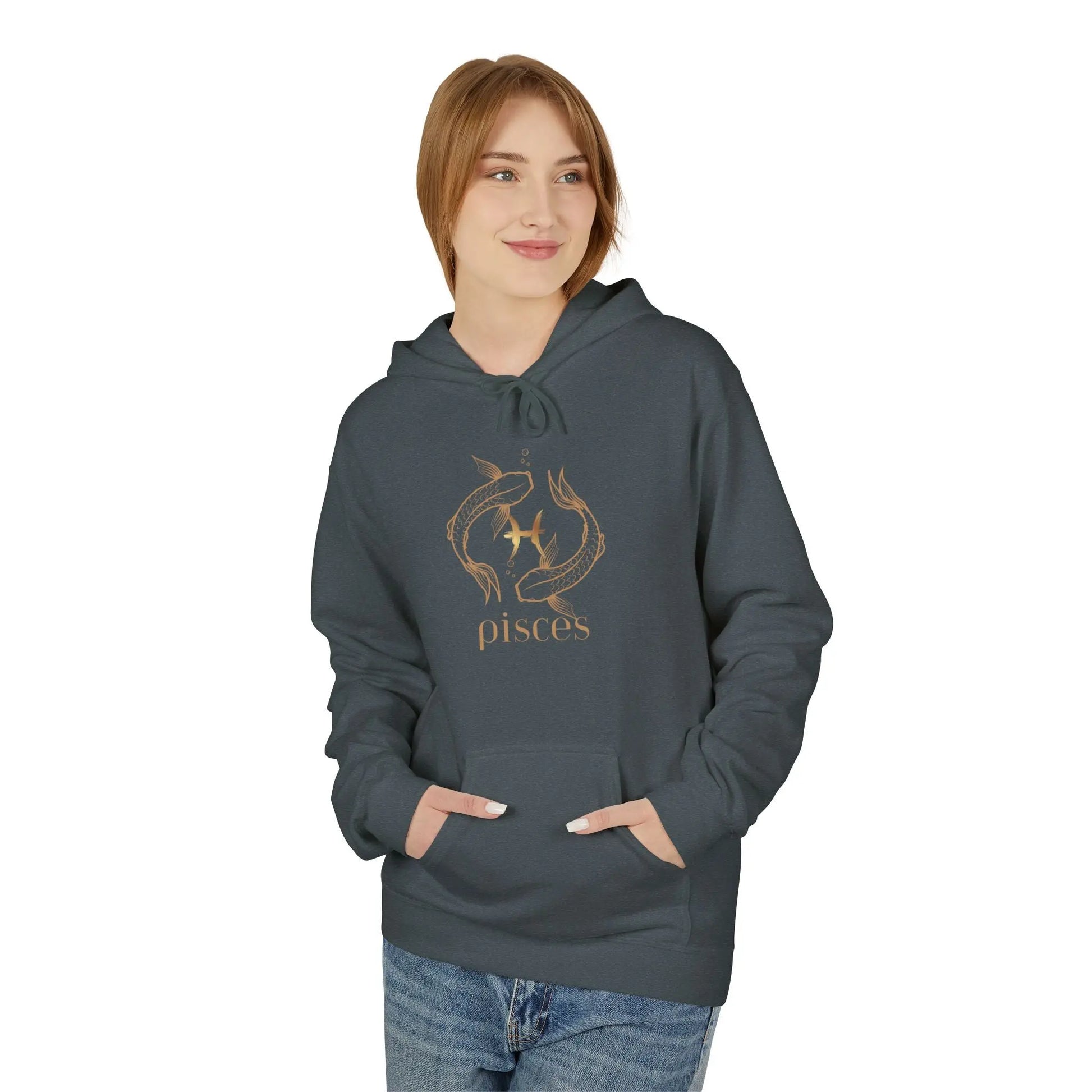 Intuitive by Nature — Rose Gold Zodiac Fish Sweatshirt Printify