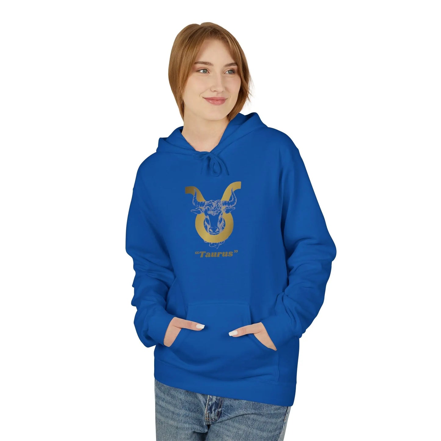 Taurus Season: Unbothered & Rooted— Gold Bull Astrology Pullover Printify
