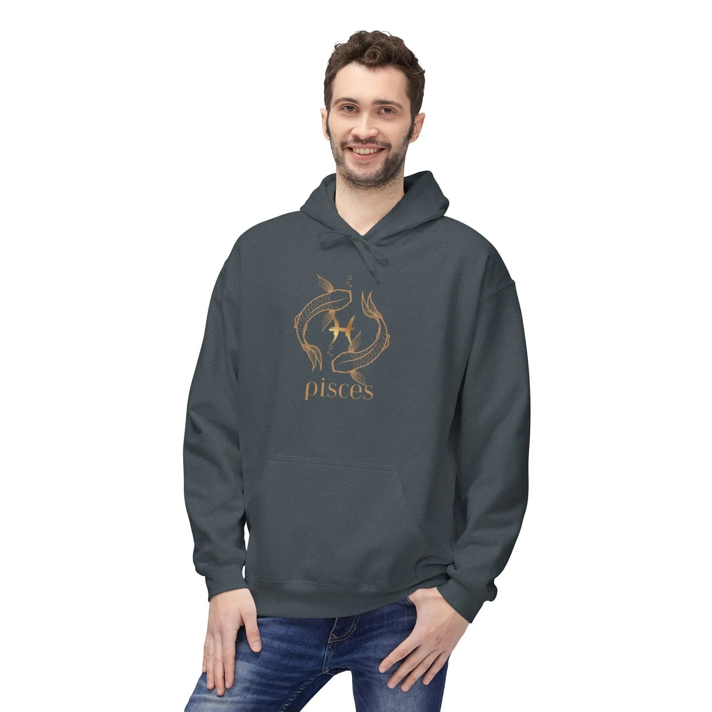 Intuitive by Nature — Rose Gold Zodiac Fish Sweatshirt Printify