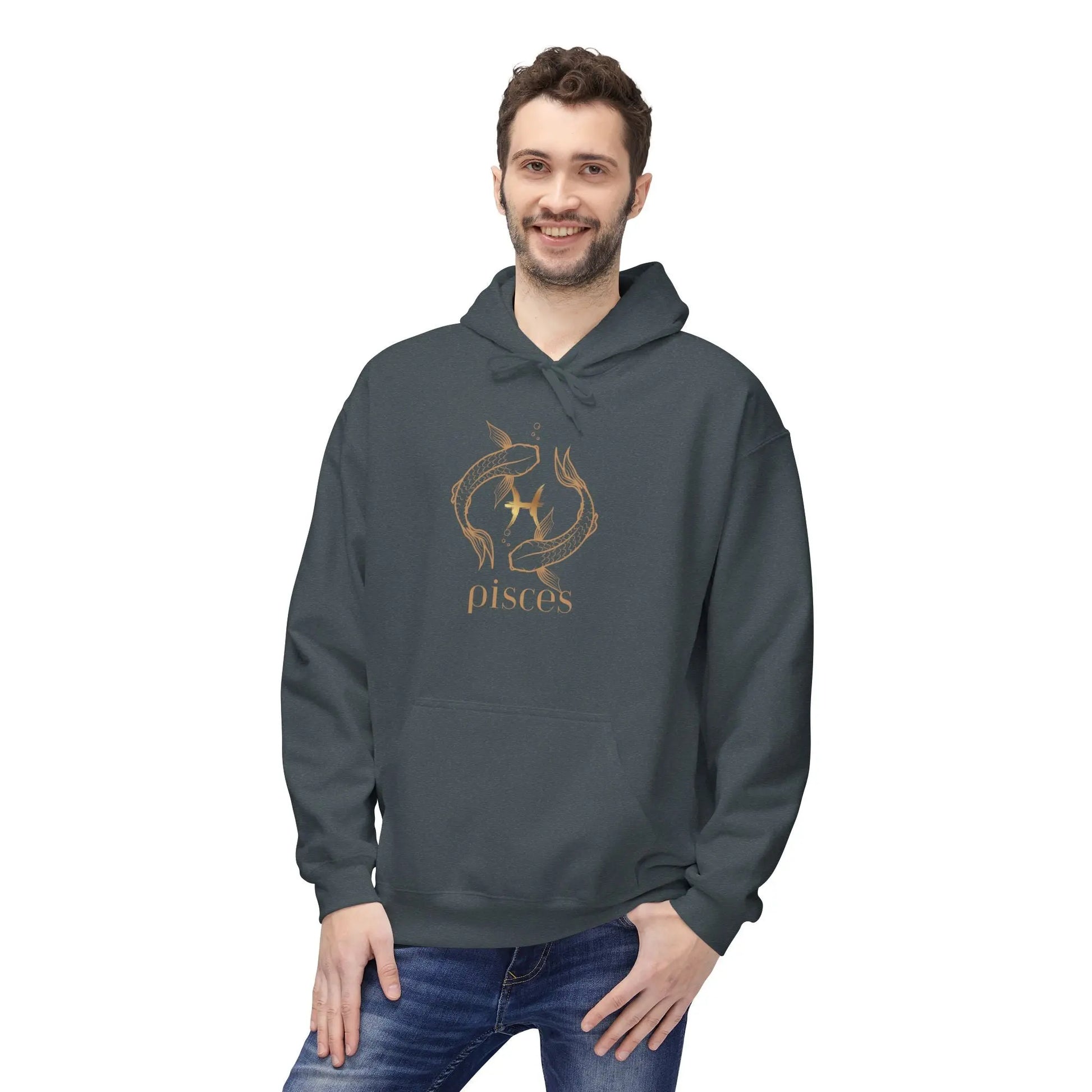 Intuitive by Nature — Rose Gold Zodiac Fish Sweatshirt Printify