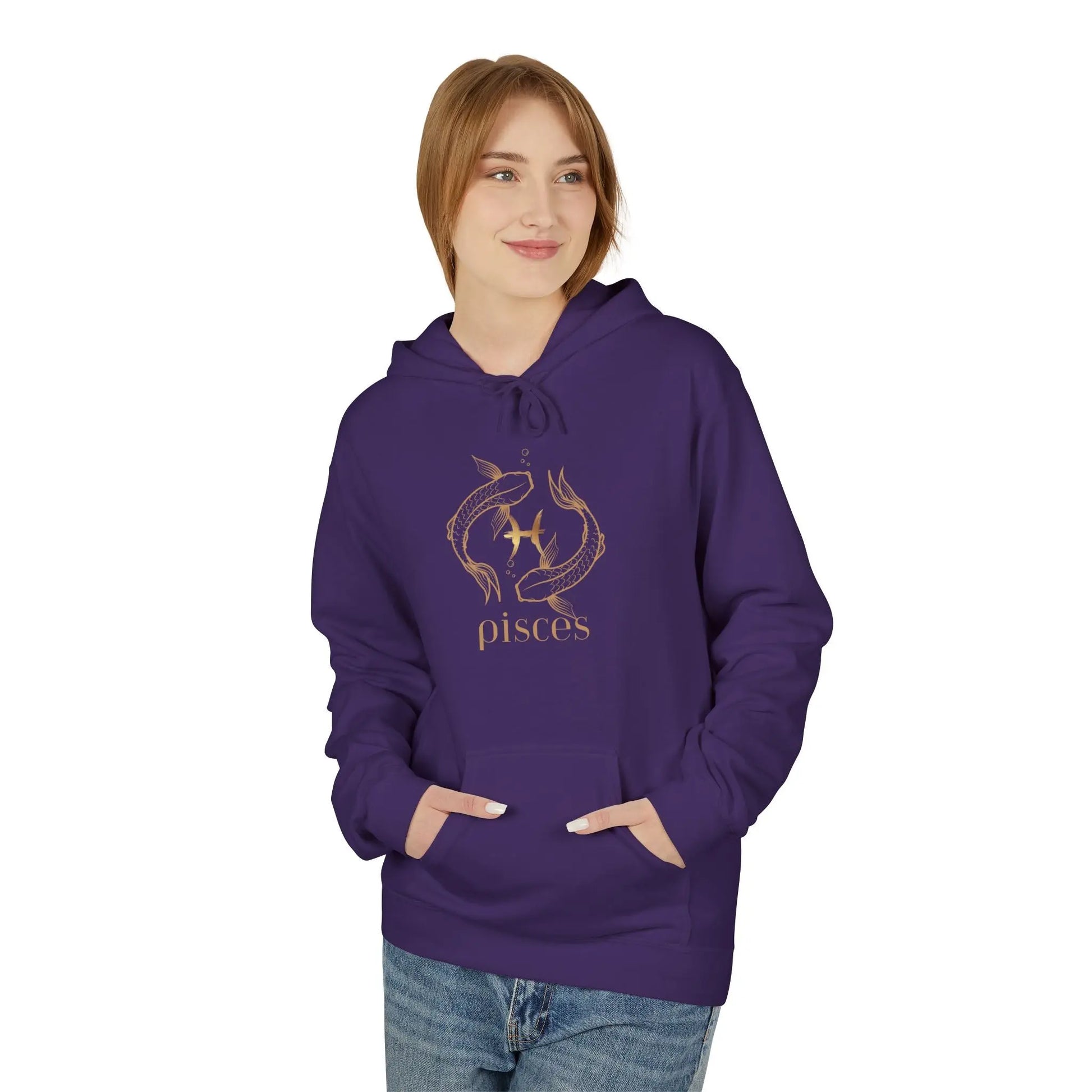 Intuitive by Nature — Rose Gold Zodiac Fish Sweatshirt Printify